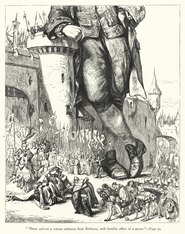 Illustration für Gullivers Reisen von Jonathan Swift (Stich) von Thomas Morten