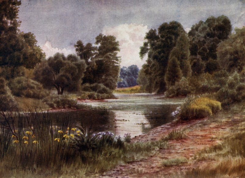 Kew Gardens: Der See, Blick nach Süden von Thomas Mower Martin