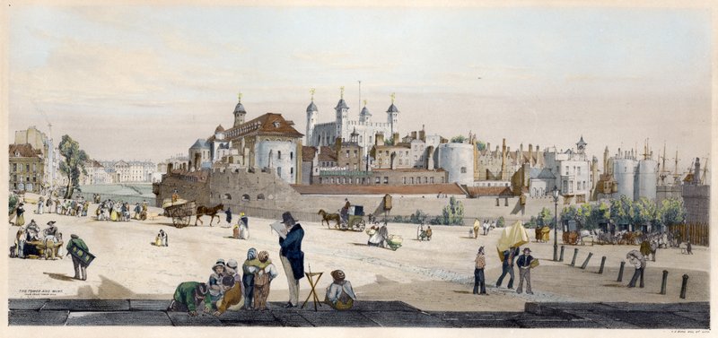Tower of London und Münze vom Great Tower Hill von Thomas Shotter Boys