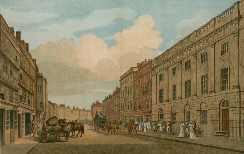 Haus der East India Company, Leadenhall Street, London, neu gestaltet im Jahr 1726 von Thomas Snr. Malton