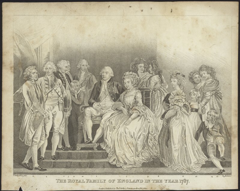 Die königliche Familie von England im Jahr 1787 von Thomas Stothard
