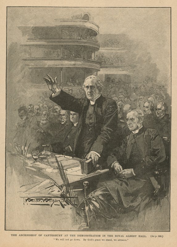 Erzbischof von Canterbury bei der Demonstration in der Royal Albert Hall von Thomas Walter Wilson
