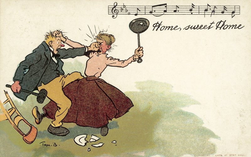 Zuhause, süßes Zuhause, häusliche Gewalt von Tom Browne