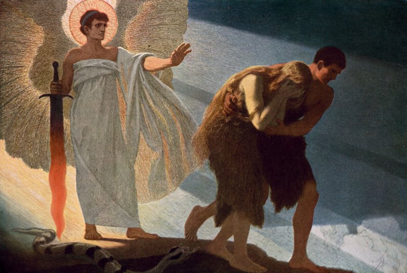 Vertreibung von Adam und Eva aus dem Paradies von Unbekannt Unbekannt