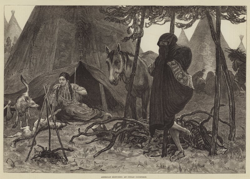 Amerikanische Skizzen, eine indianische Werbung von Valentine Walter Lewis Bromley