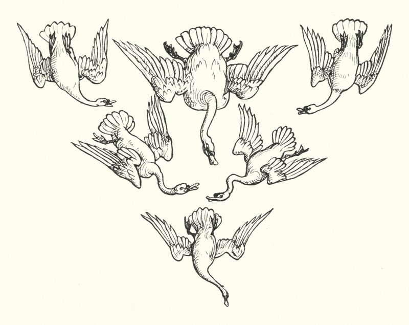 Die sechs Schwäne von Walter (after) Crane