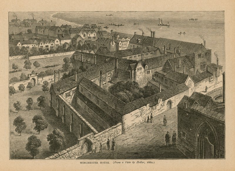 Luftaufnahme des Winchester House von Wenceslaus Hollar