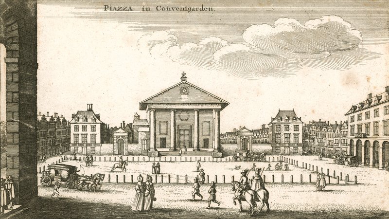 Piazza, Covent Garden, London von Wenceslaus Hollar