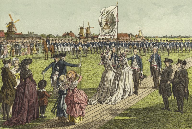 Eine Bannerzeremonie, 1786 von Willem II Steelink
