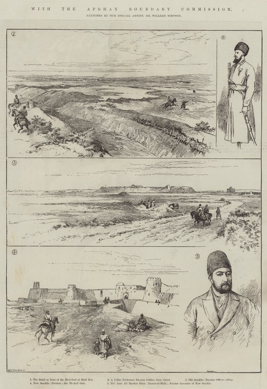 Mit der afghanischen Grenzkommission von William Crimea Simpson