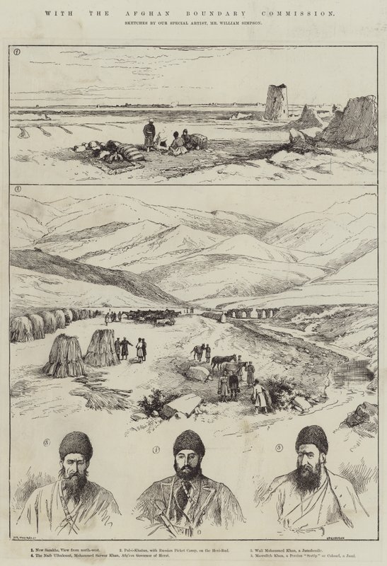 Mit der Afghanischen Grenzkommission von William Crimea Simpson