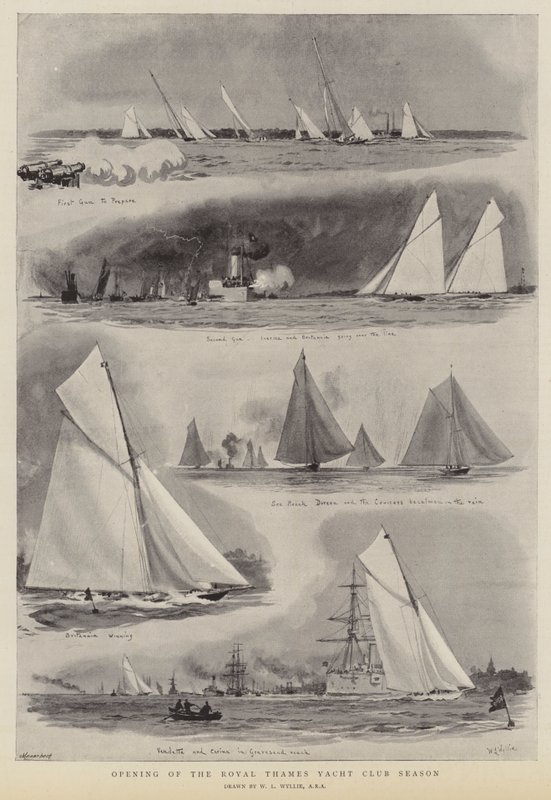 Eröffnung der Saison des Royal Thames Yacht Club von William Lionel Wyllie