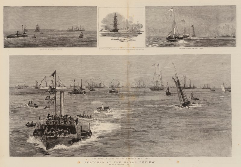 Skizzen bei der Marineparade von William Lionel Wyllie