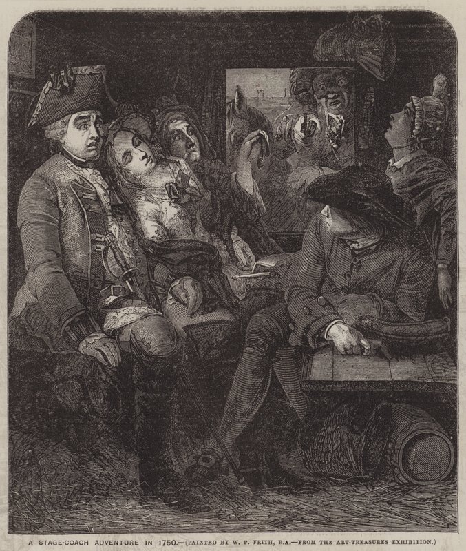 Ein Abenteuer mit der Postkutsche im Jahr 1750 von William Powell Frith