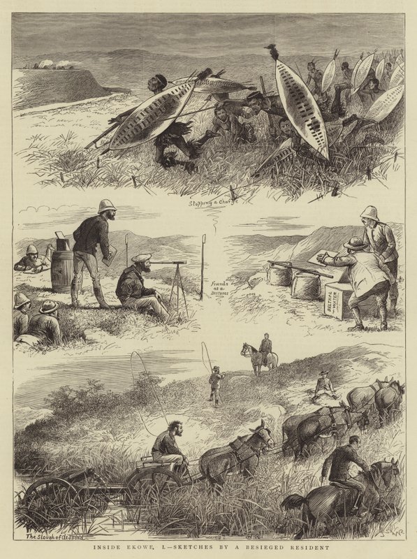 Im Inneren von Ekowe, I, Skizzen eines belagerten Bewohners von William Ralston