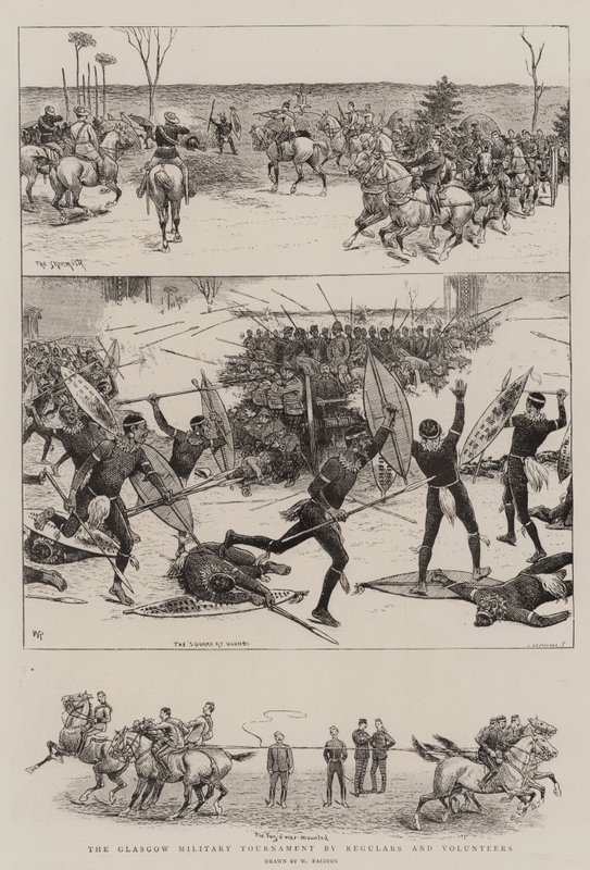 Das Militärturnier in Glasgow von Regulären und Freiwilligen von William Ralston