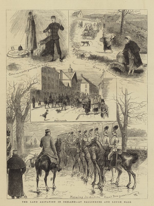 Die Landagitation in Irland, in Ballinrobe und Lough Mask von William Ralston