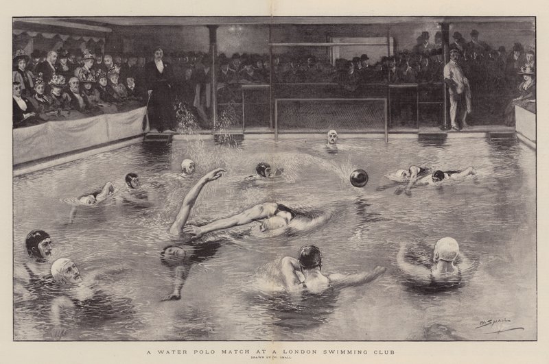Ein Wasserballspiel in einem Londoner Schwimmclub von William Small