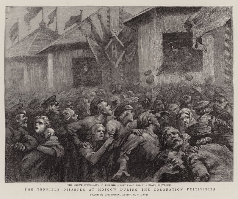 Die schreckliche Katastrophe in Moskau während der Krönungsfeierlichkeiten von William T. Maud