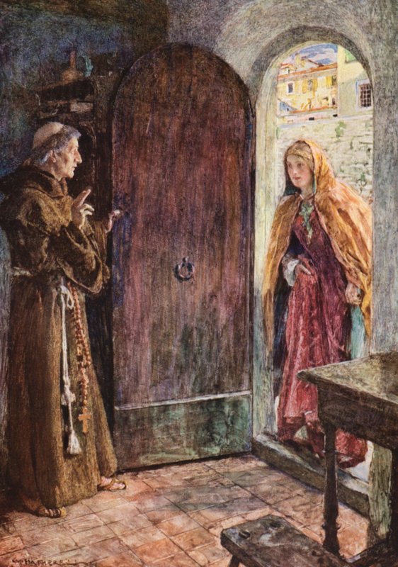 Shakespeares Romeo und Julia: Akt II, Szene VI von William (after) Hatherell