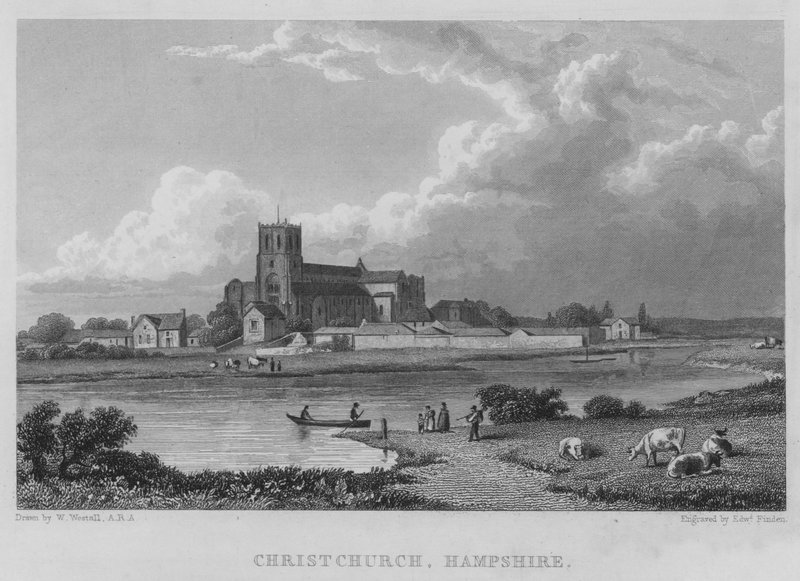 Christchurch, Hampshire von William (after) Westall