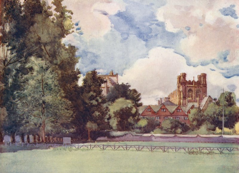 Christchurch Meadows, das modische Resort, als "Tom Brown" und "Verdant Green" Studenten waren von William Ainsworth Wildman