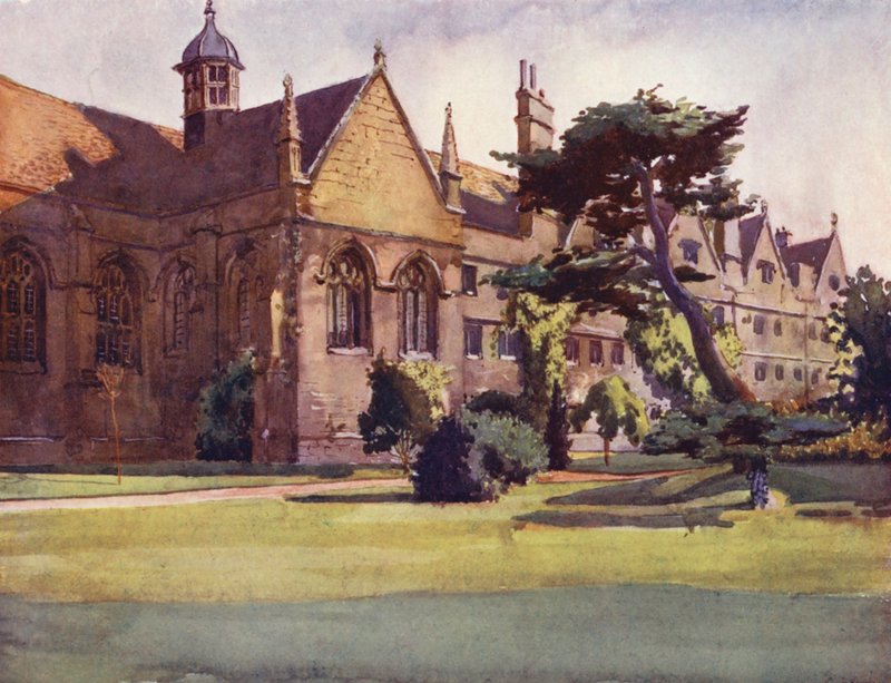 Wadham College Gartenfront von William Ainsworth Wildman