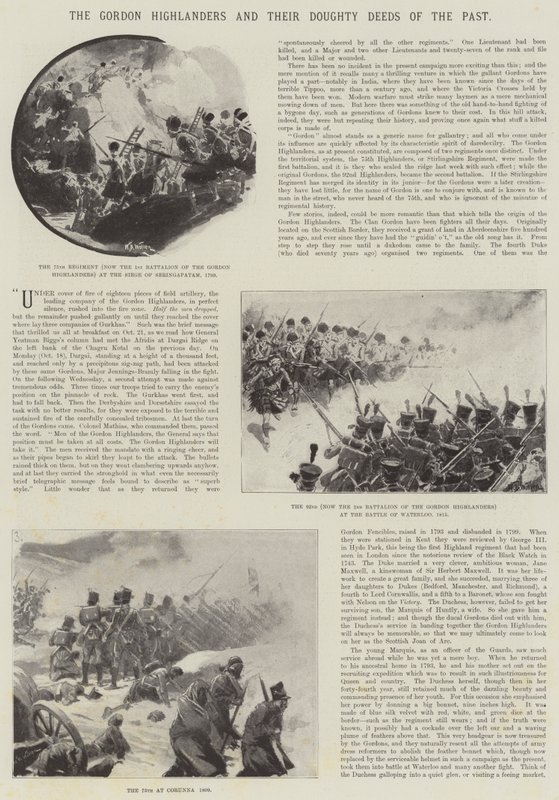 Die Gordon Highlanders und ihre tapferen Taten der Vergangenheit von William Barnes Wollen