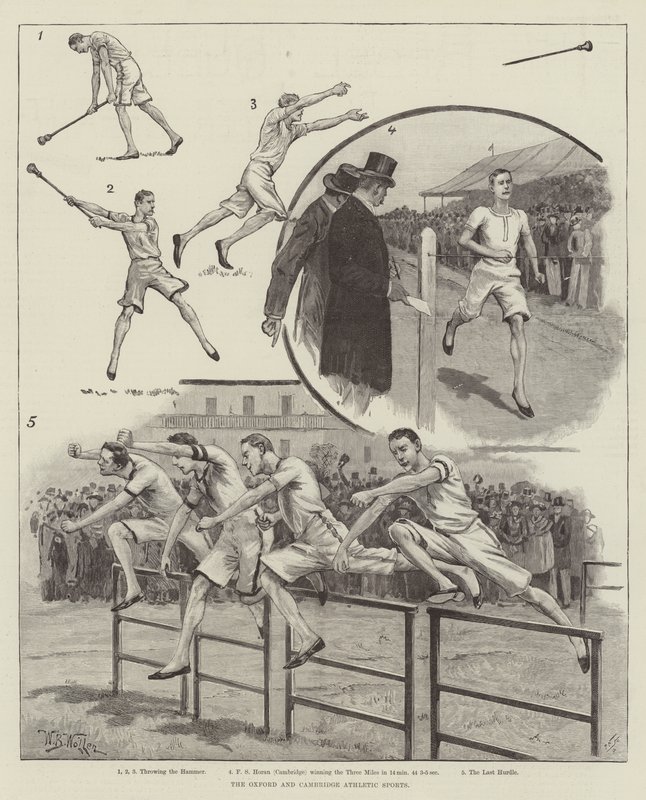 Die Oxford und Cambridge Leichtathletik-Sportarten von William Barnes Wollen