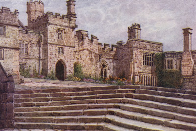 Der untere Hof, Haddon Hall von William Biscombe Gardner