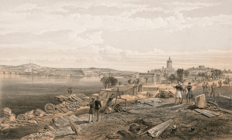 Sebastopol von der Rückseite des Fort Nicholas, Blick nach Süden von William Crimea Simpson