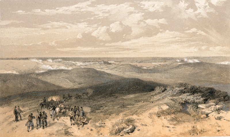 Sebastopol von der Rückseite der englischen Batterien von William Crimea Simpson