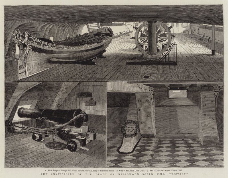 Der Jahrestag des Todes von Nelson, an Bord der HMS Victory von William Edward Atkins