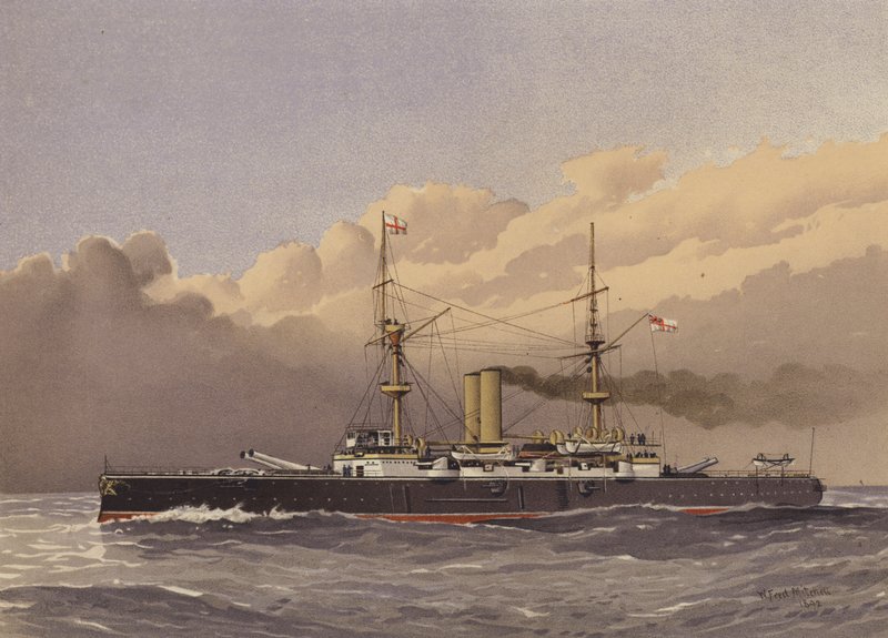 HMS Royal Sovereign, 1. Klasse Schlachtschiff von William Frederick Mitchell