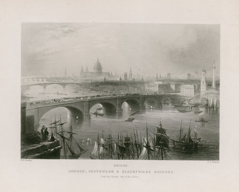 Gesamtansicht von London von William H. Bartlett