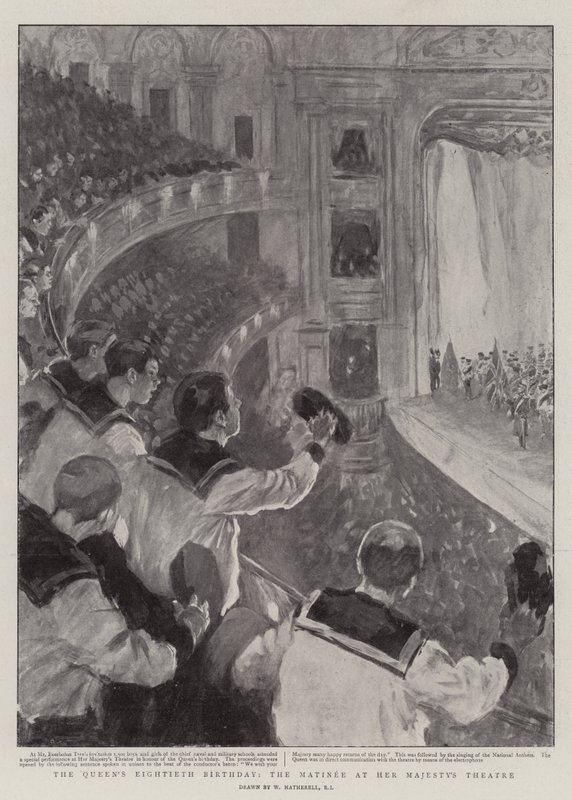 Der achtzigste Geburtstag der Königin, die Matinee im Her Majesty