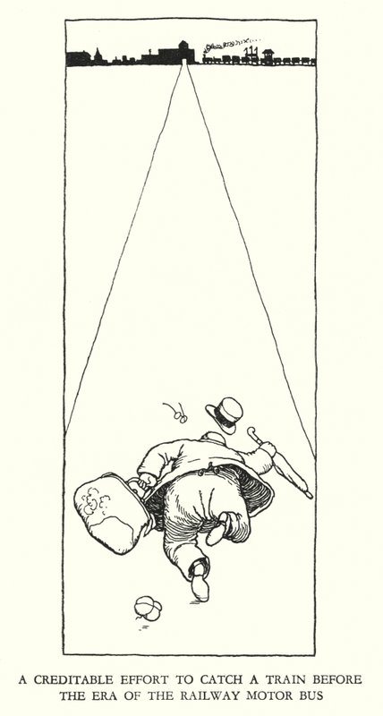 Illustration für Railway Ribaldry von W Heath Robinson von William Heath Robinson