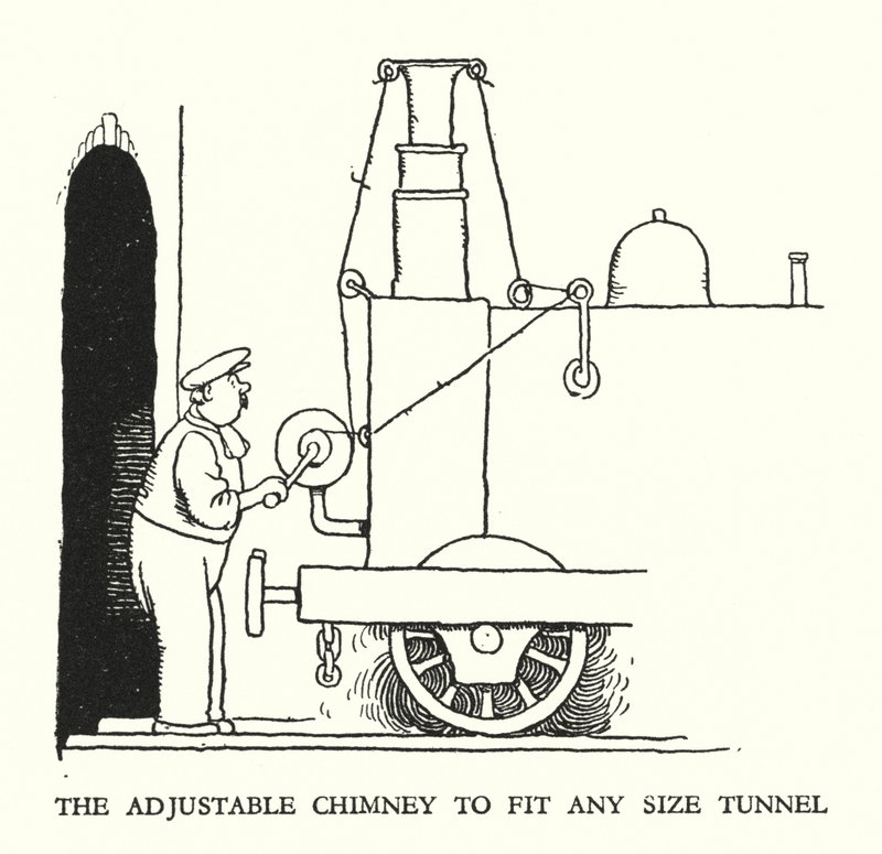 Illustration für Railway Ribaldry von W Heath Robinson von William Heath Robinson