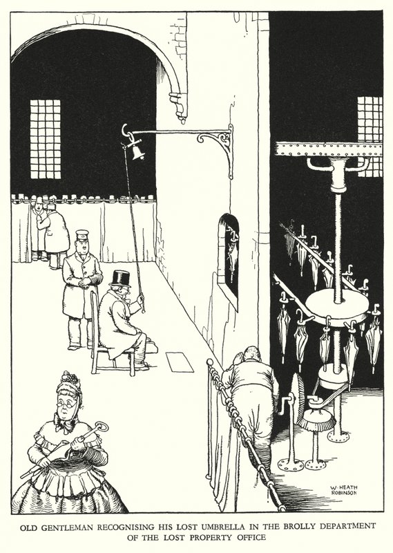 Illustration für Railway Ribaldry von W Heath Robinson von William Heath Robinson
