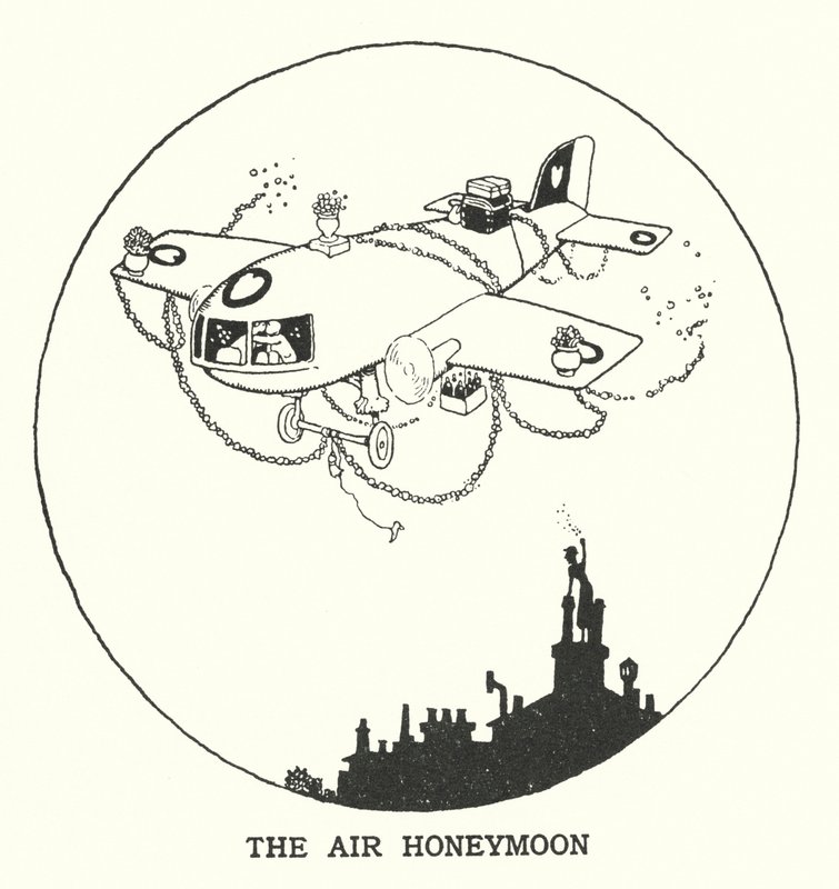 Die Luft-Hochzeitsreise von William Heath Robinson