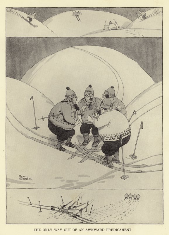 Der einzige Ausweg aus einer unangenehmen Lage von William Heath Robinson