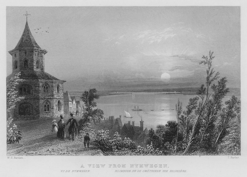 Ein Blick von Nimwegen (Gravur) von William Henry Bartlett