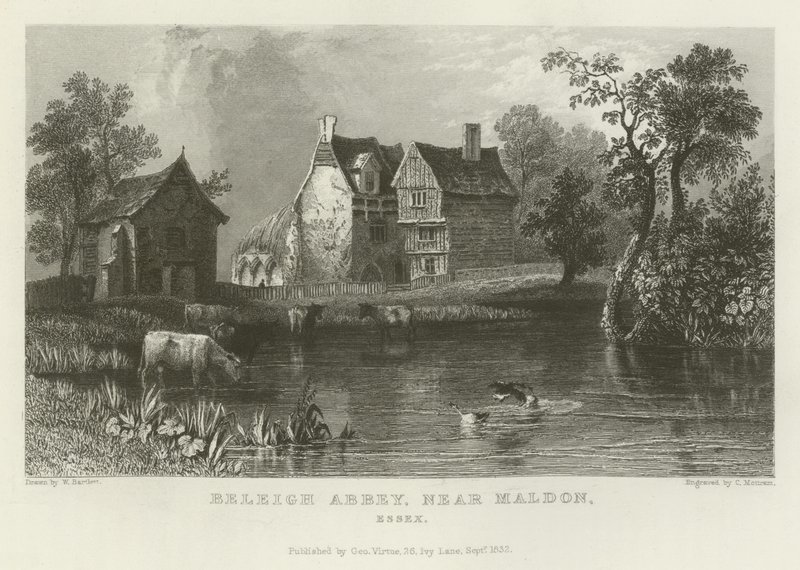 Beleigh Abbey, in der Nähe von Maldon, Essex von William Henry Bartlett