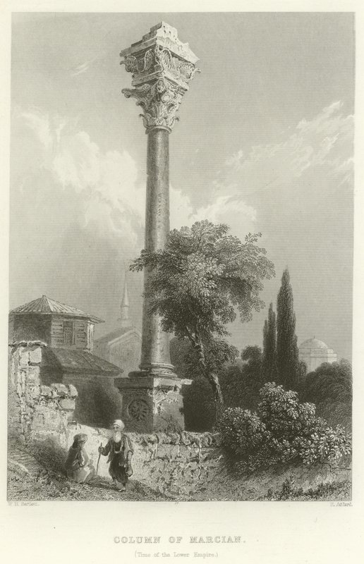 Säule des Marcian, Konstantinopel von William Henry Bartlett