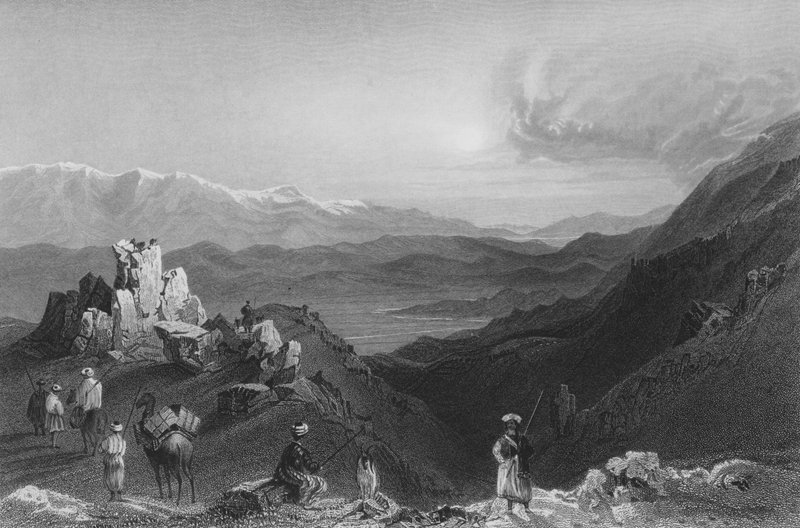 Djebel Sheich und Berg Hermon, vom Gipfel des Libanon von William Henry Bartlett