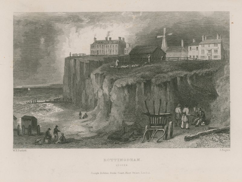Gesamtansicht von Rottingdean von William Henry Bartlett
