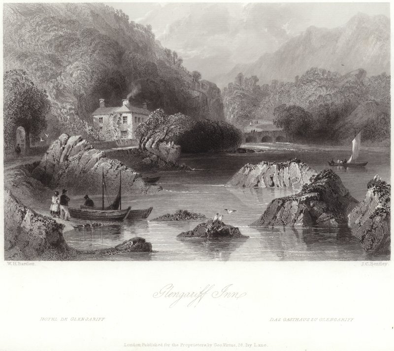 Gasthaus Glengariff im County Cork von William Henry Bartlett