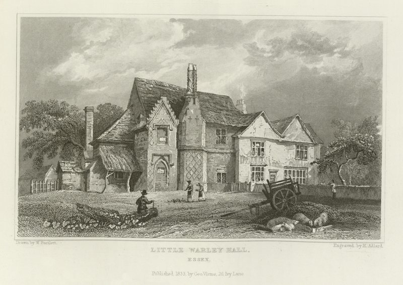 Little Warley Hall, Essex von William Henry Bartlett