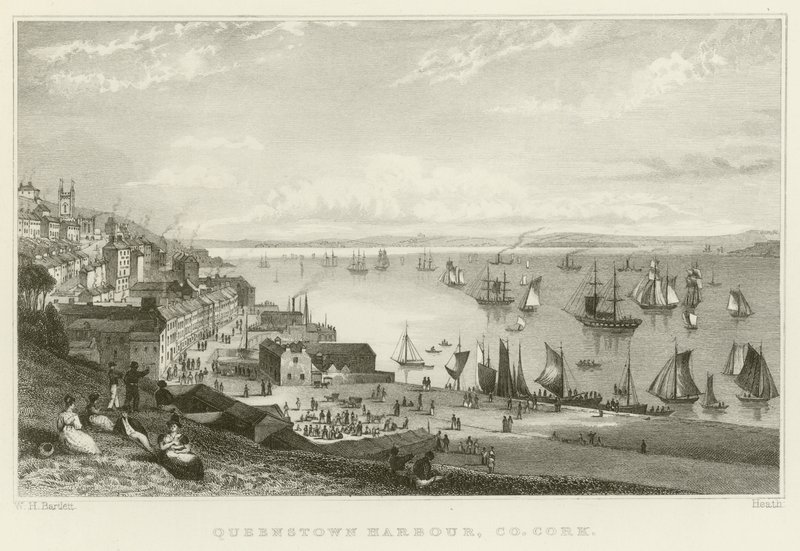 Queenstown Hafen von William Henry Bartlett