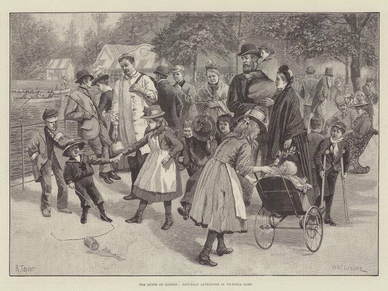 Die Lungen von London, Samstagnachmittag im Victoria Park von William Henry Charles Groome